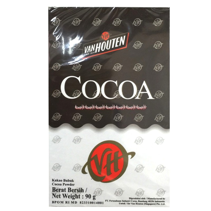 Vanhouten Cocoa Powder 90gr bubuk cocoa murni Coklat Kokoa Untuk Kue Van Houten Powders