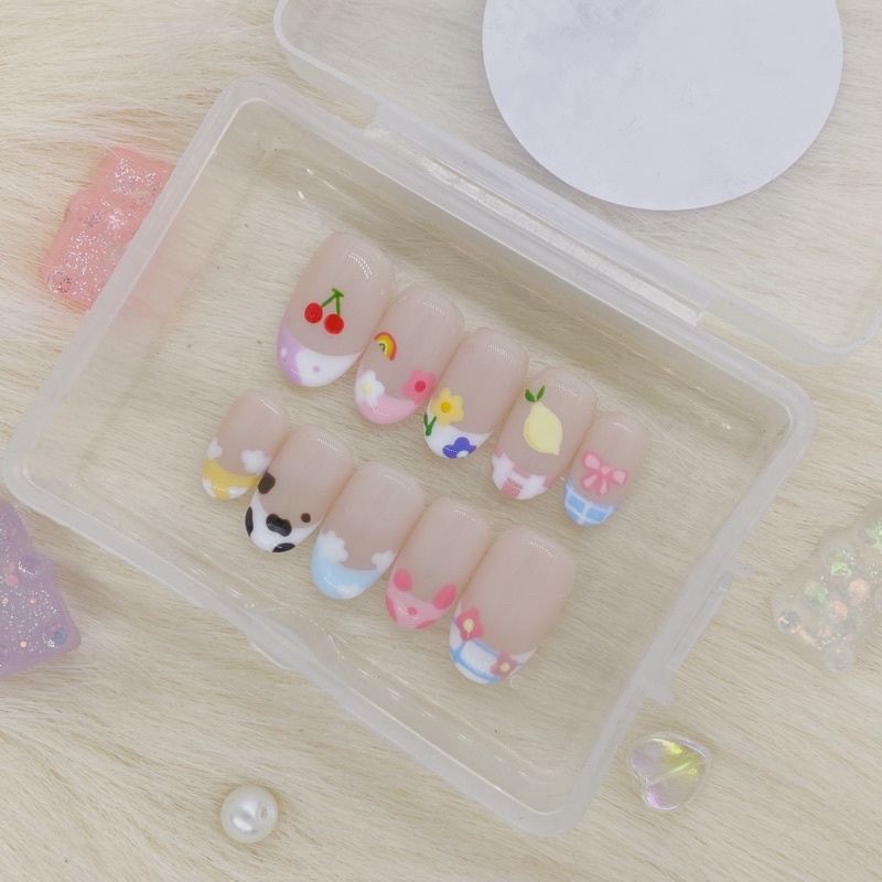 Rose Blackpink inspired on the ground custom press on fake nails nail art gel