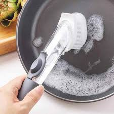 (COD) Cleaning Brush Sikat Cuci Piring Alat Dapur Free Sponge Pembersih