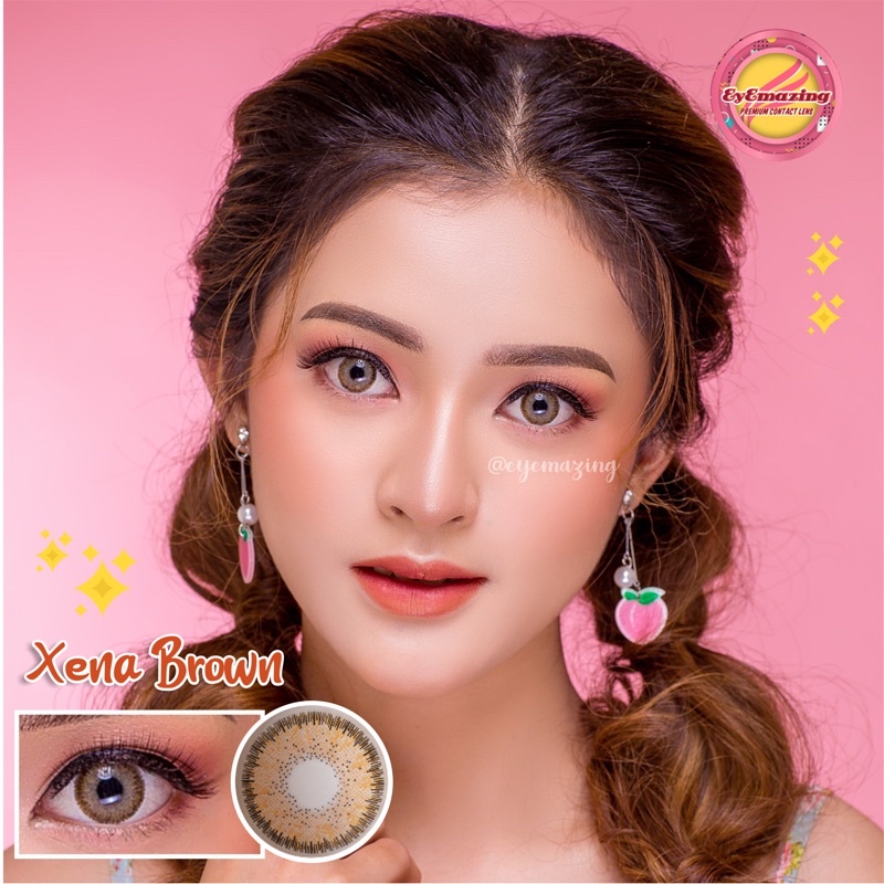 EYEMAZING Softlens - XENA Brown / Coklat Normal Minus Beda Minus