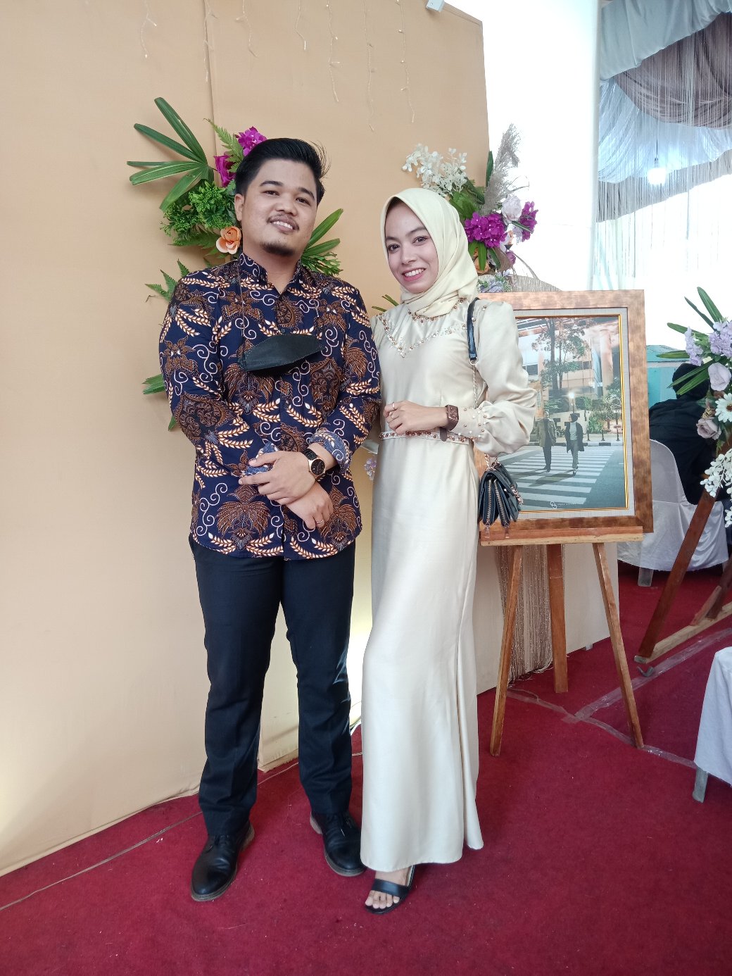 Freypv 8116 Slimfit Long Batik Floral  M-xl Kemeja Batik