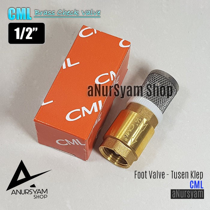 Foot Valve 1/2" 3/4" Tusen Klep Kuningan 1/2" CML / Foot Klep Tussen 3/4"