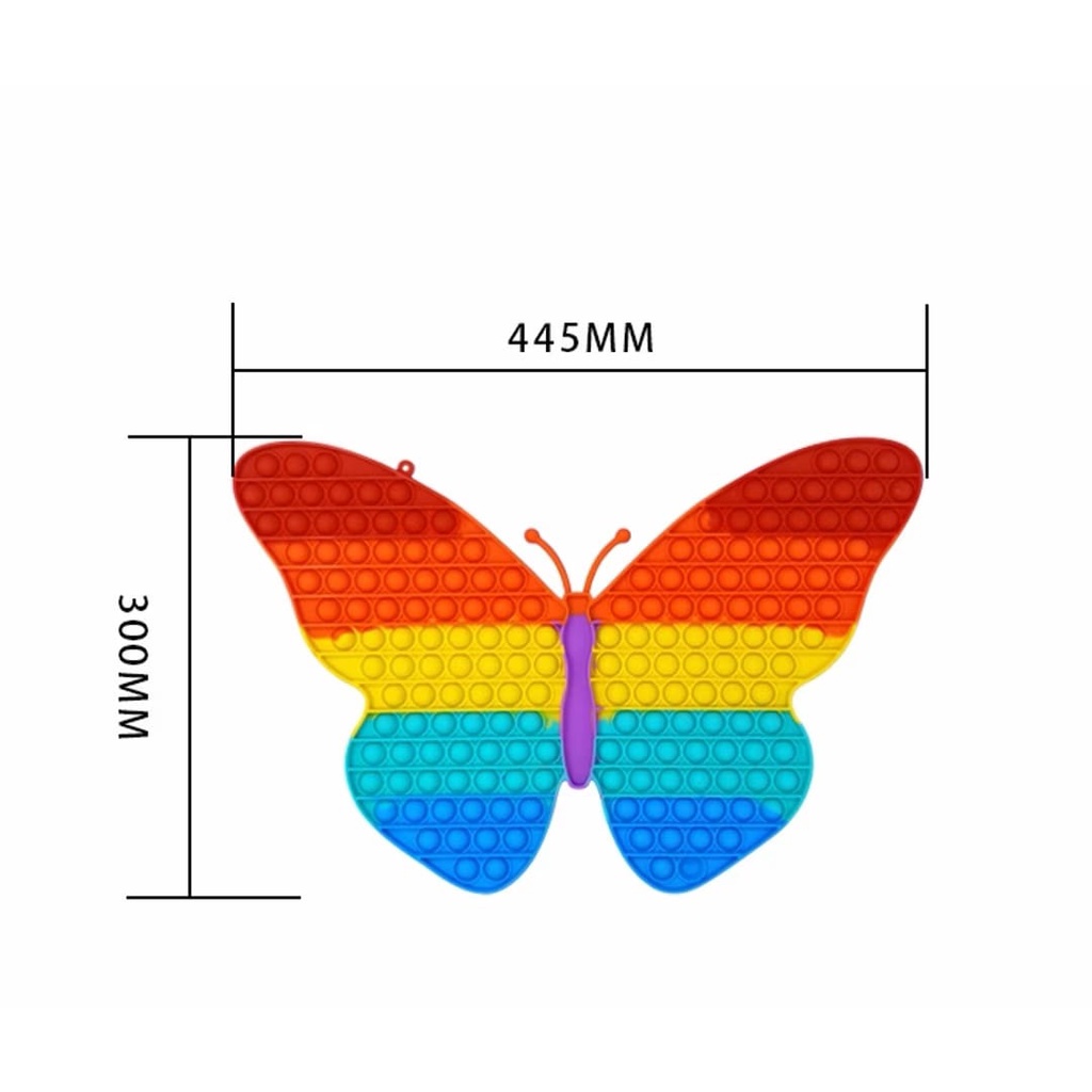 Pop It Fidget Toy Rainbow Mainan anak super jumbo kupu kupu Murah Good quality-1