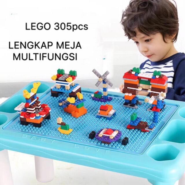 [FUNNY]Mainan Anak Balok Susun Block 305pcs Dan 505pcs Lengkap Meja Belajar / balok susun anak