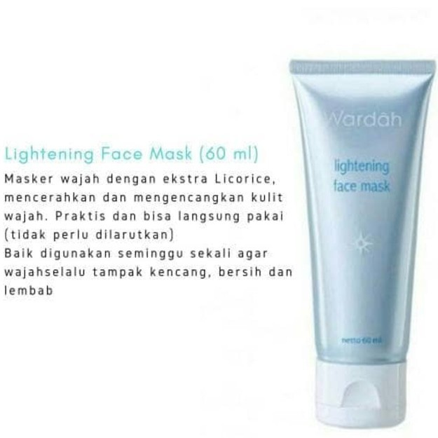 MASKER WAJAH WARDAH LIGHTENING FACE MASK 60 ML
