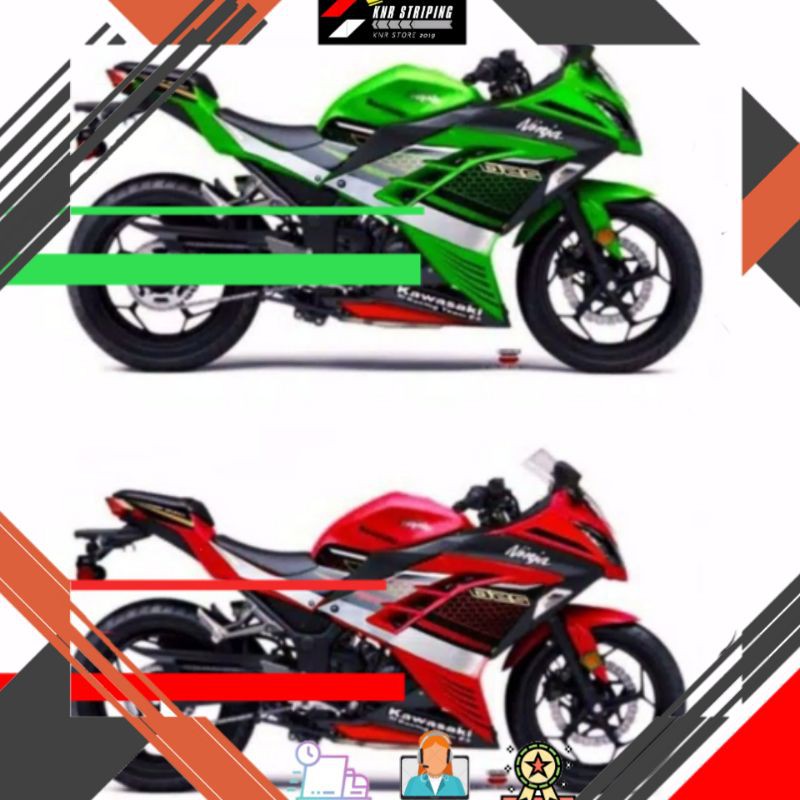 Striping Kawasaki Ninja250FI castom KRT