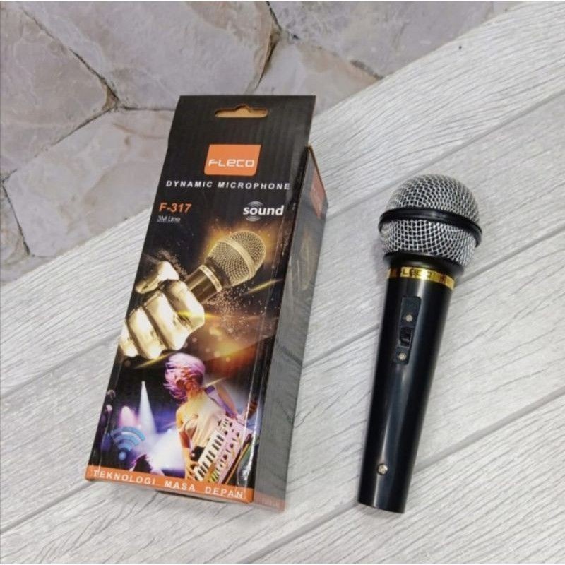 Promo Terbaru!!! Microphone Fleco F-317 / F-318 Mic Kabel Bisa Untuk Karaoke Dan Acara Berkualitas Terbaik