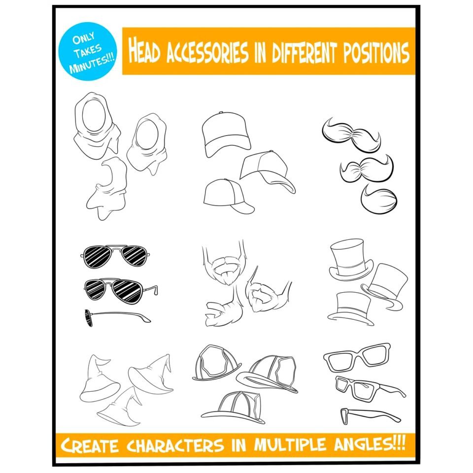 Procreate Brush - Cartoon Human Creator Pack 900 Brushes for Procreate &amp; 900 Custom Shapes