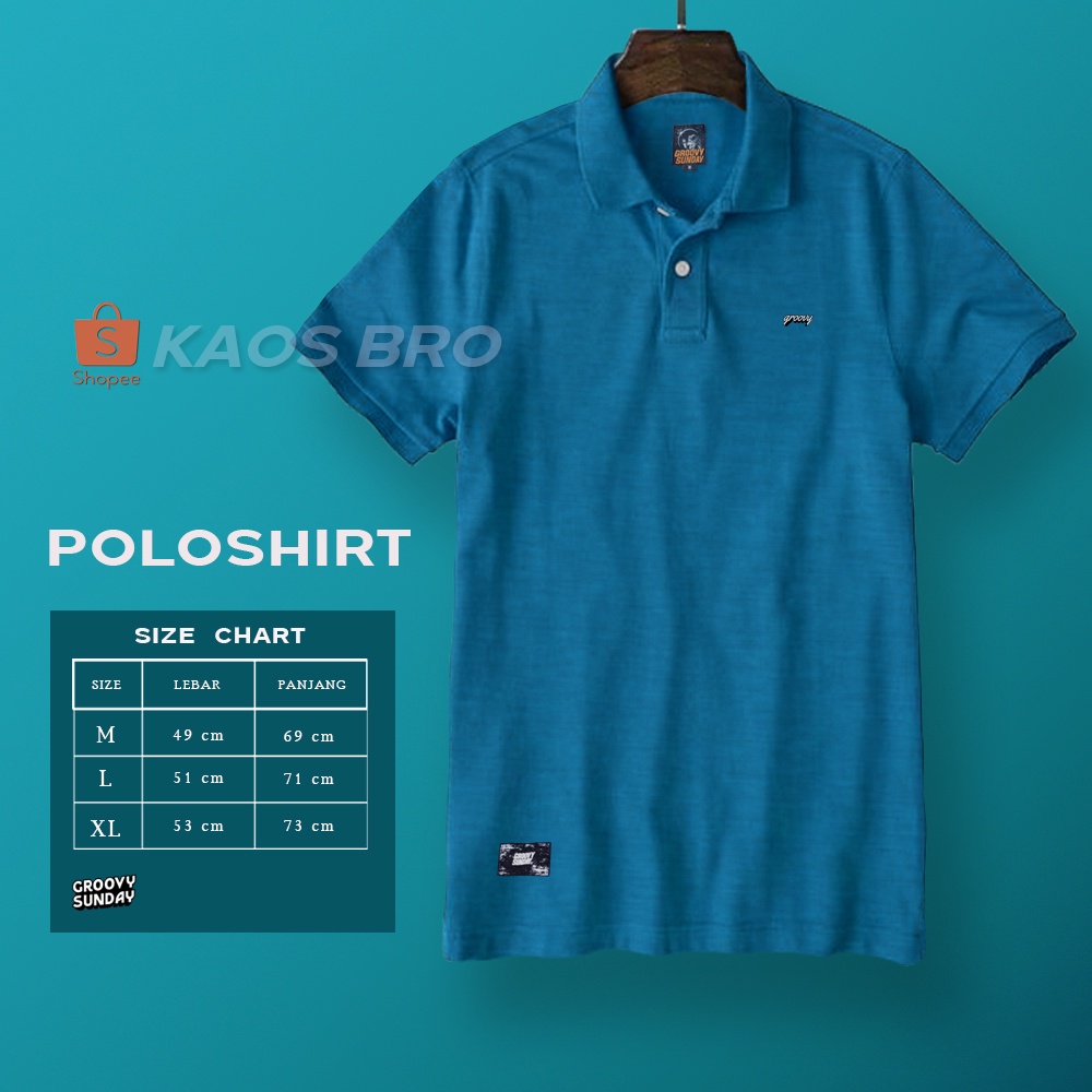 Kaos Bro Polo Shirt Kaos Kerah Hijau Tosca Twotone Polos Pria Wanita / Kaos Kerah Lipat / Mandarin /