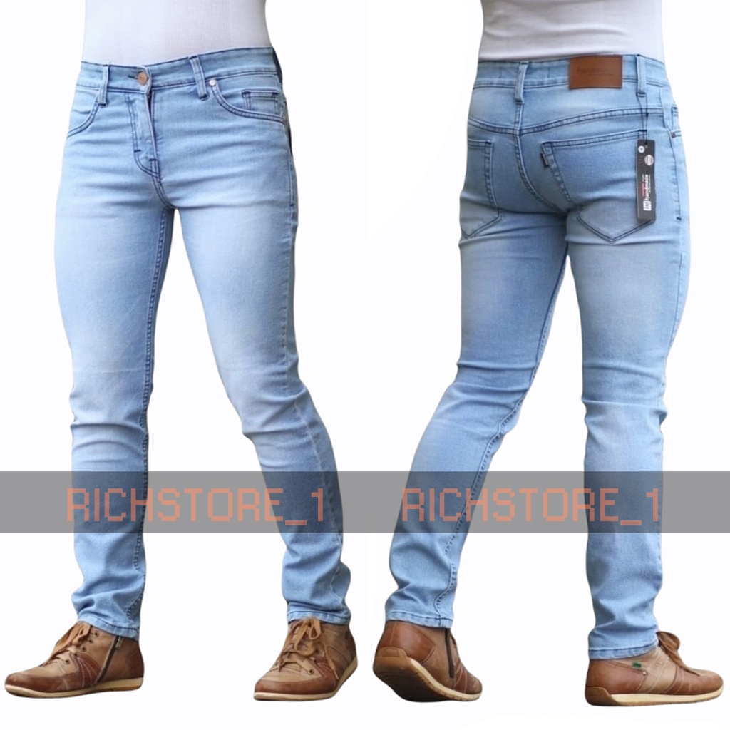 Celana Jeans Panjang Pria Celana Panjang Pria Street Celana Jumbo Bige SIze  Premium Original Brand