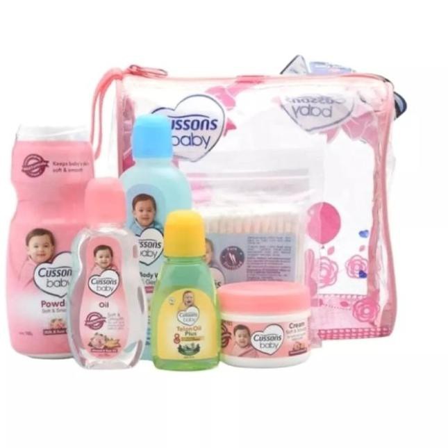 Cussons paket  baby bag 6pcs perlengkapan bayi / peralatan mandi E7N5
