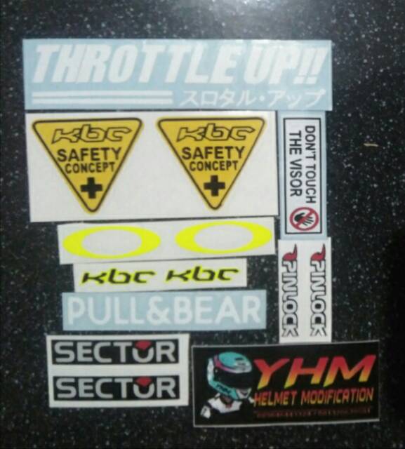 Sticker Set visor Arai Agv Kyt Shoei Ink Zeus Kbc Nolan RSV Dll