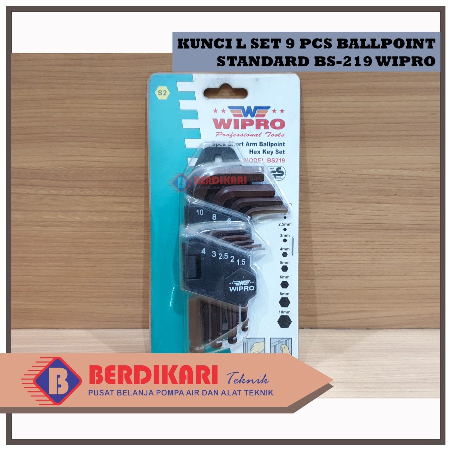 Kunci L set Ball WIPRO BS-219