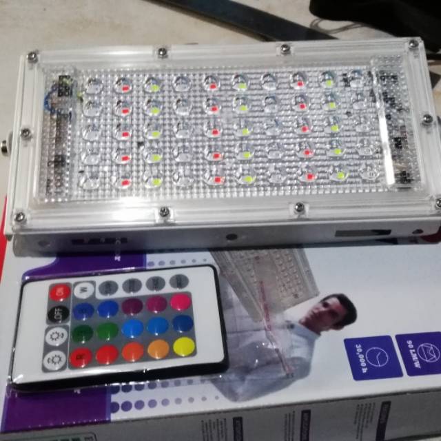 LAMPU SOROT LED 50WATT  RGB Warna warni