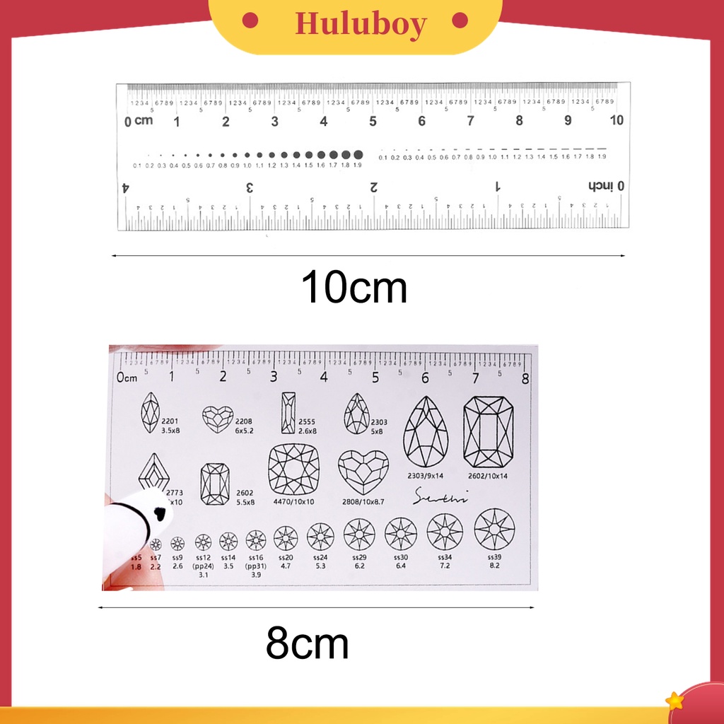 Huluboy Huluboy♡ Penggaris Kuku Palsu Bahan PVC Anti Air Untuk Nail Art