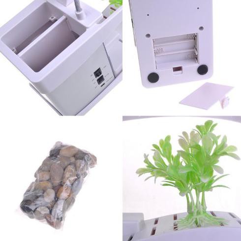 

|Terbaru| Usb Aquarium Mini + Jam Kalender Digital + Box Alat Tulis. - Hitam |Promo