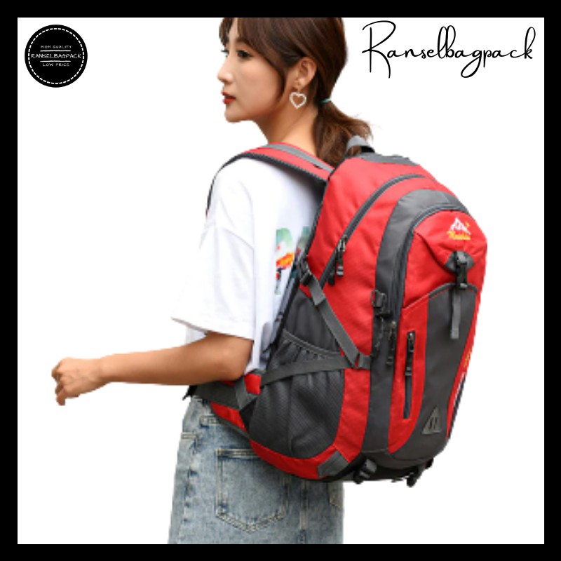 Tas Ransel Backpack Punggung Pria Wanita Travel Carrier Gunung Hiking Camping Sekolah Kuliah Kerja