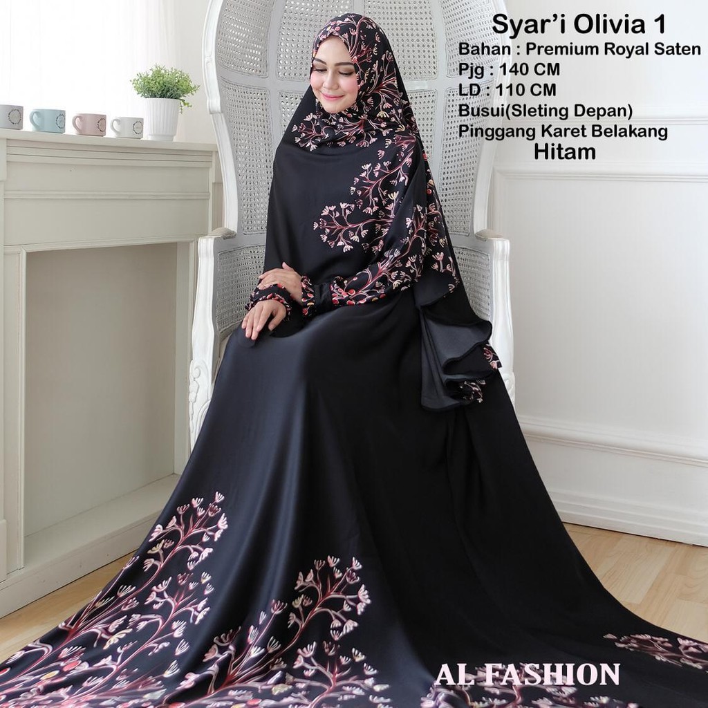 021 SYARI OLIVIA Gamis Cantik Murah Grosir Tanah Abang