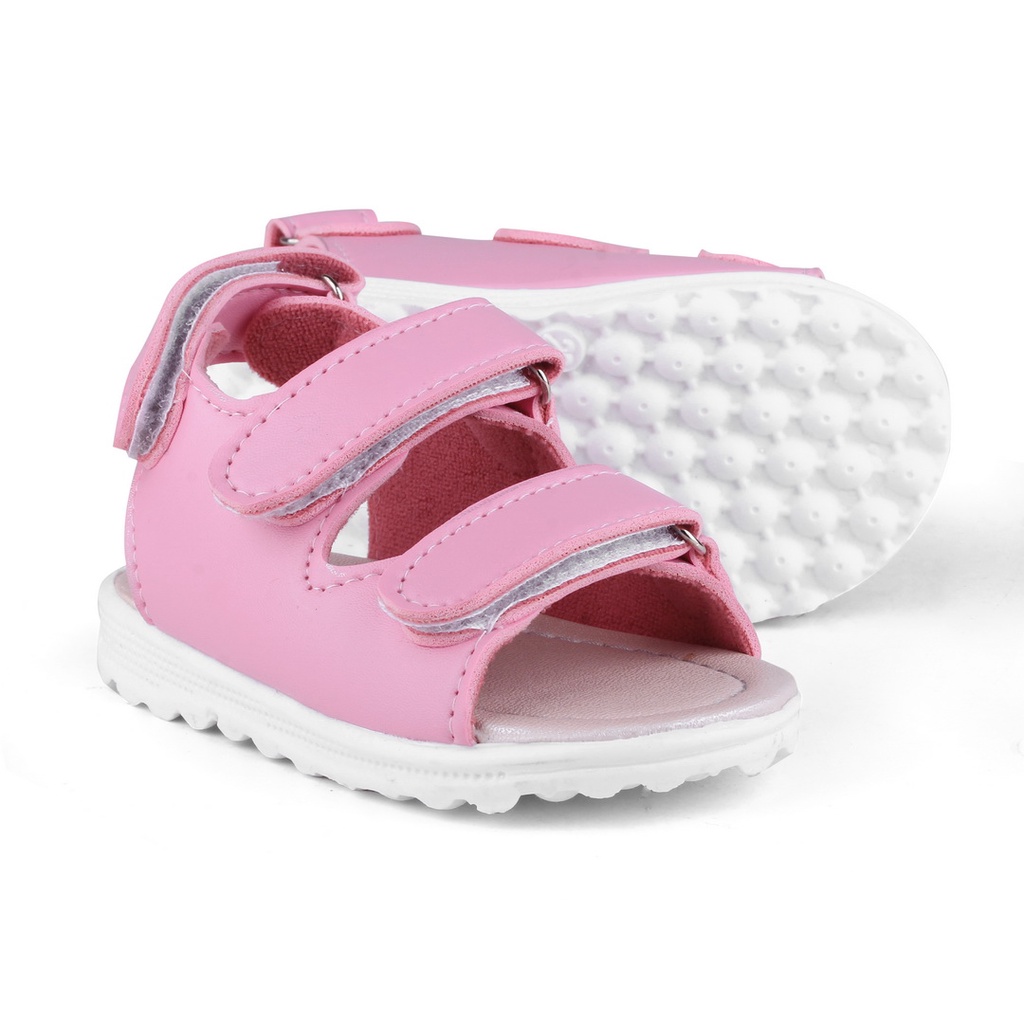 Sandal anak unisex variasi tali belakang warna Pink STR