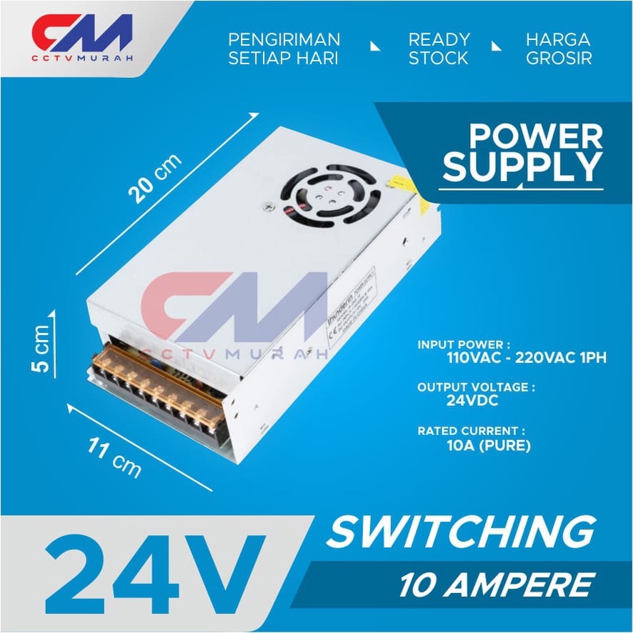 Jual POWER SUPPLY 24V 10A SWITCHING Switching Power Supply 24V 10A