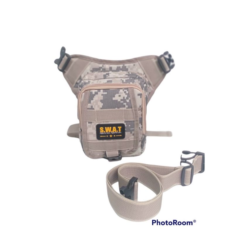 Tas Selempang Pria Tactical Motif Loreng Ukuran Kecil / Tas Paha Terbaru High quality