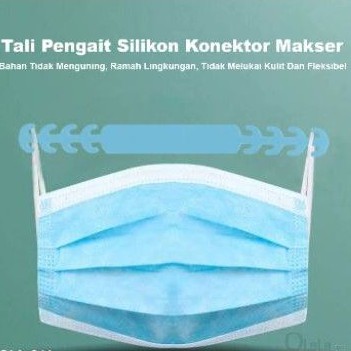 Pengait Masker Silikon / Konektor Masker Plastik Silikon
