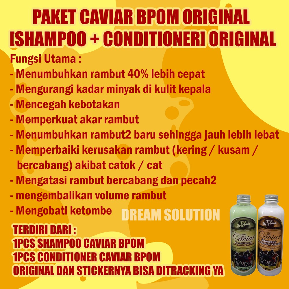 Shampo Sampo Kuda Caviar Pemanjang Rambut Perawatan Penumbuh Penyubur Rambut Botak Rontok Rusak Bercabang Anti Ketombe Shampoo Conditioner Bpom Original