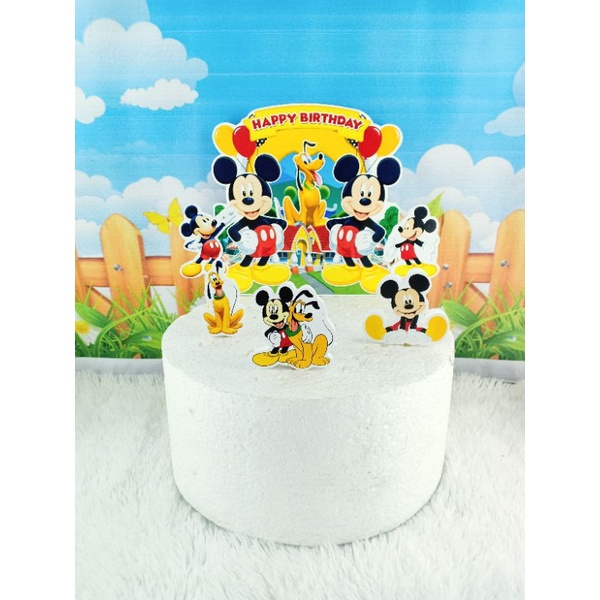 cake topper/topper kue MICKEY MOUSE/hiasan kue MICKEY MOUSE STYROFOAM