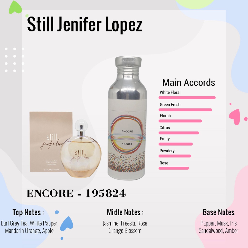 BIBIT PARFUM MURNI JLO STILL - ENCORE NICA FRAGRANCE 100ML