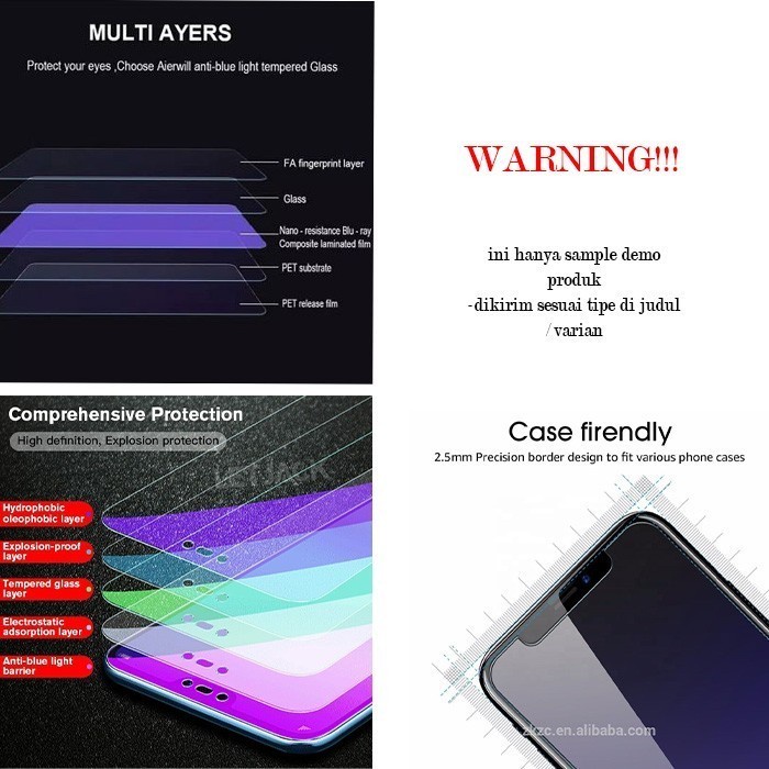 TEMPERED GLASS ANTI BLUE XIAOMI MI 9 PRO 6.39 -ANTI GORES KACA RADIASI