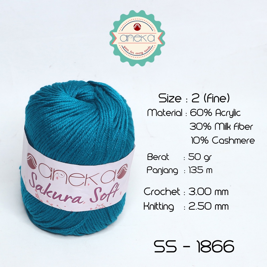 Benang Rajut Sakura Soft / Silk Cotton Milk Cotton Yarn - 1866