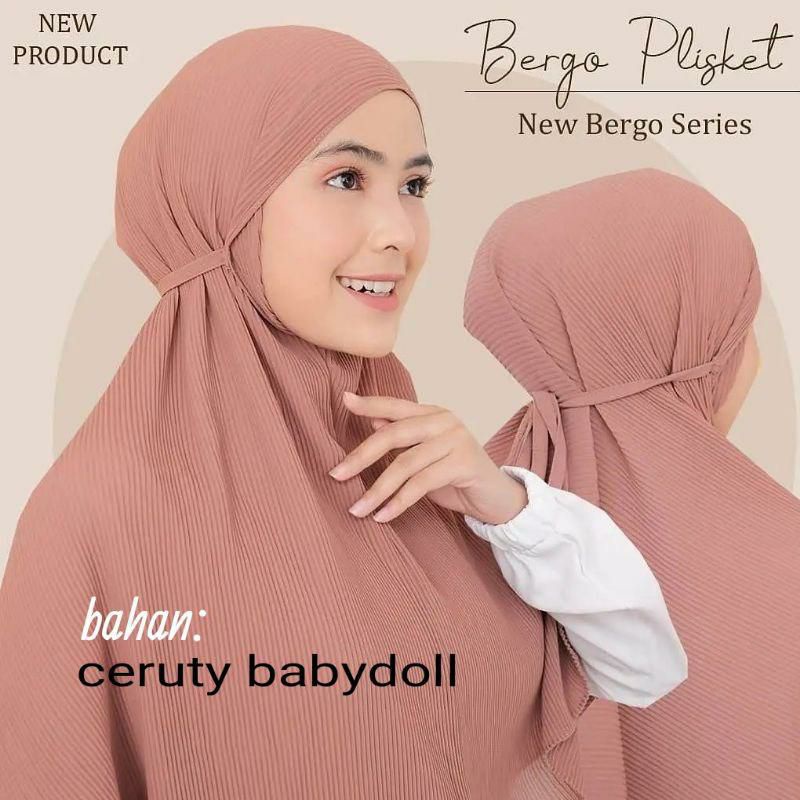 Bergo Plisket tali / Maryam plisket Ceruty Babydoll / hijab instant plisket / Hijab Bergo plisket