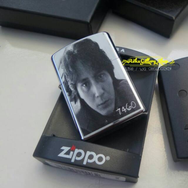 Korek zippo chrome custom print sablon uv wajah / muka