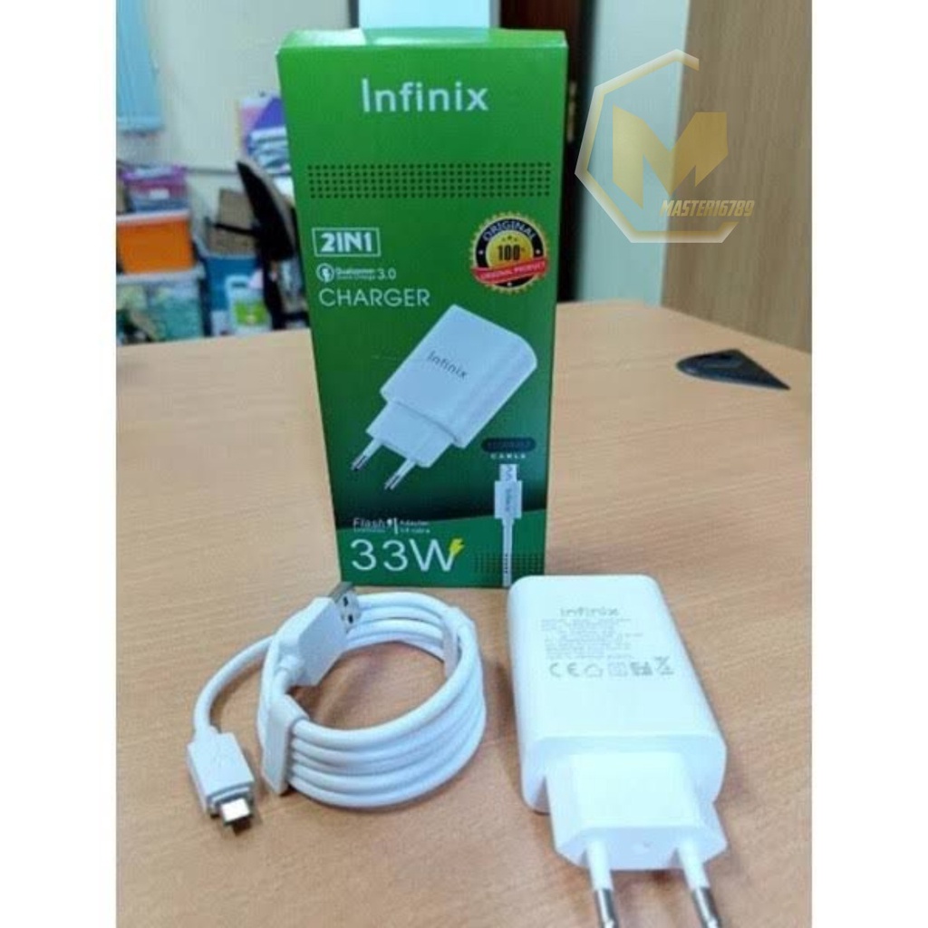 Charger Cashan Infinix Fast Charging 3A 33W ORIGINAL Tipe C USB MA3392