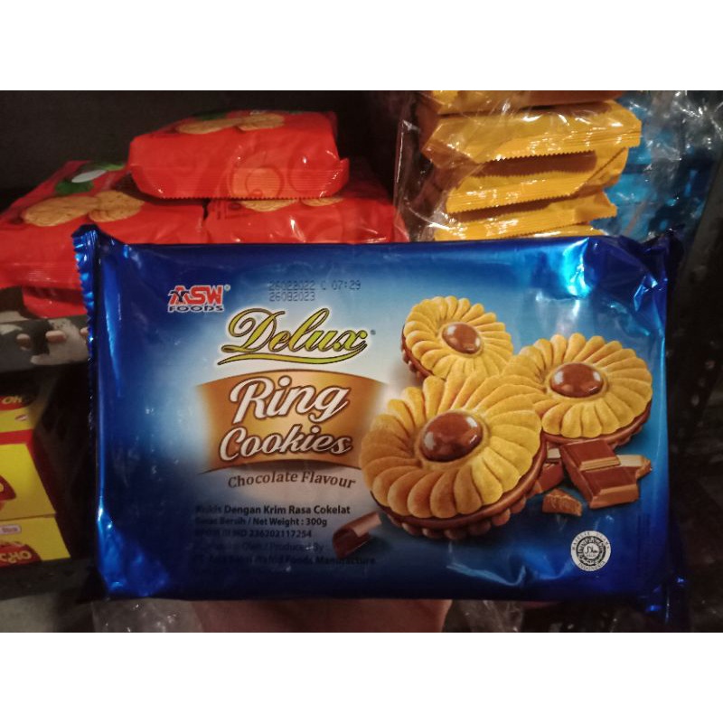 

Delux Ring Cookies Dengan Krim Rasa Cokelat 300gr