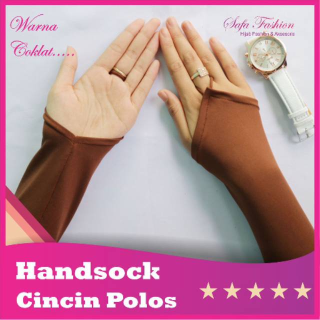 Handsock Cincin Polos Bahan Spandex Premium Lembut