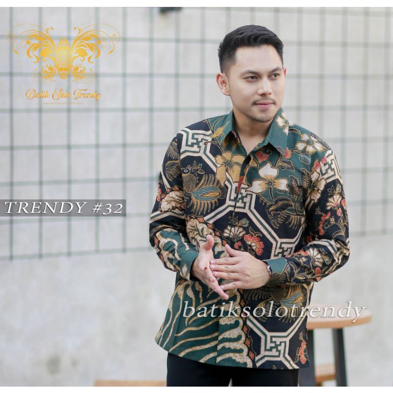 TRENDY 145 KEMEJA BATIK LENGAN PANJANG KAIN HALUS MURAH