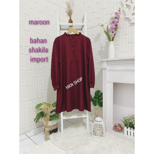 [GROSIR] BRIELLE TUNIK BAHAN SHAKILA PREMIUM JUMBO LD 100CM,110CM &amp; 120CM