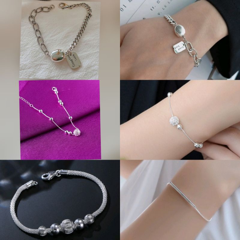 Fashion Aksesoris S925 Gelang Perak Murni