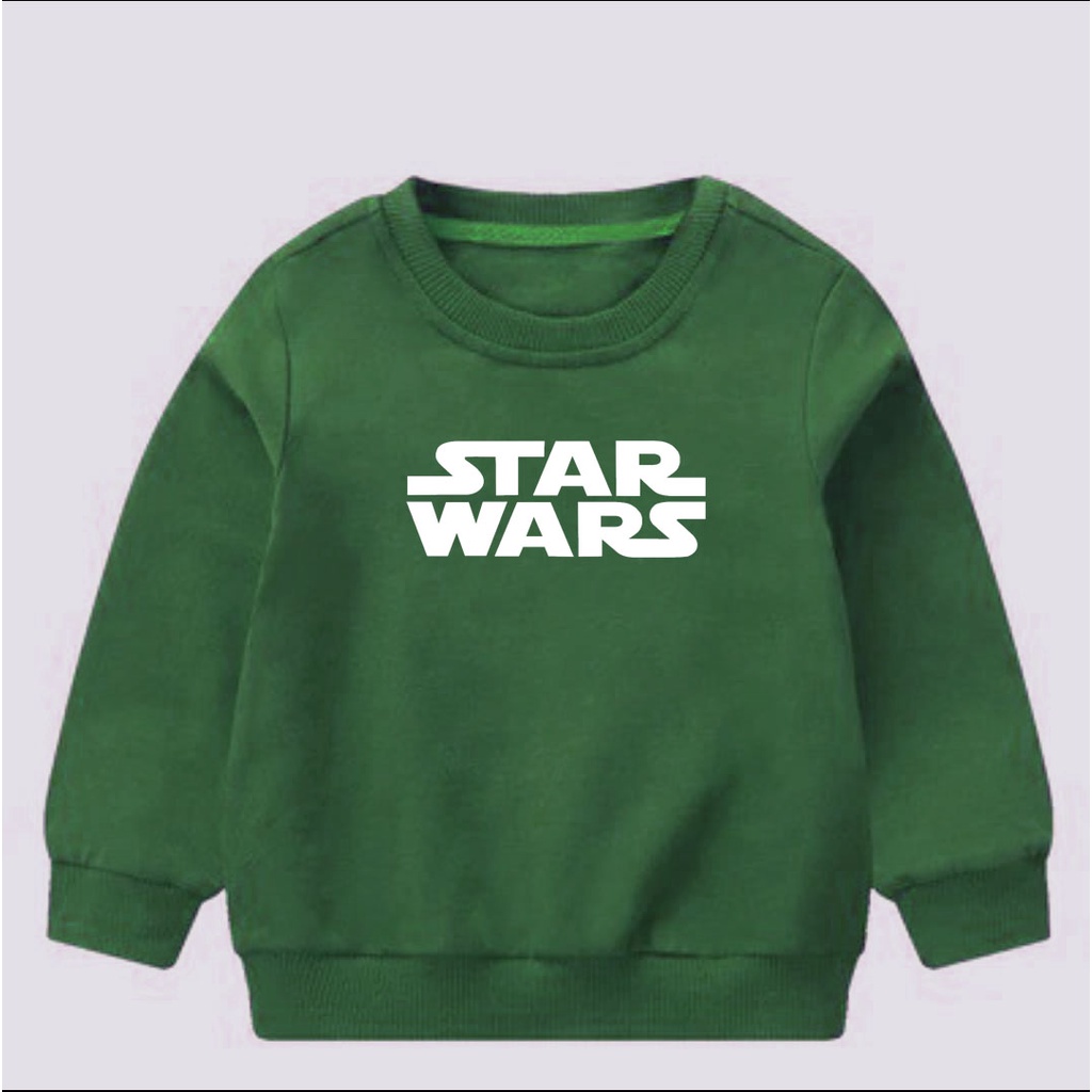 Sweater STAR WARS Crewneck Jaket Anak Unisex Laki-Laki Perempuan Bisa COD