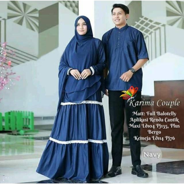 Set couple gamis suami istri karima butik ori