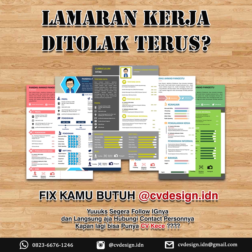 

CV Lamaran Kerja Keren FREE SURAT LAMARAN