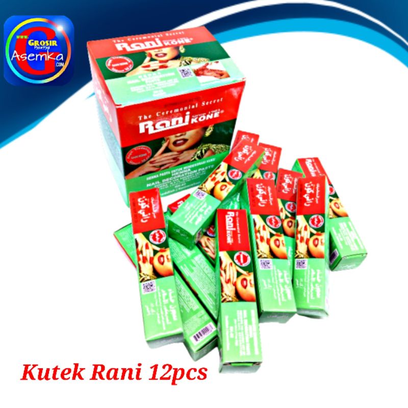 GPA Ranikoni Henna pasta Dekorasi kuku grosir (12pcs)