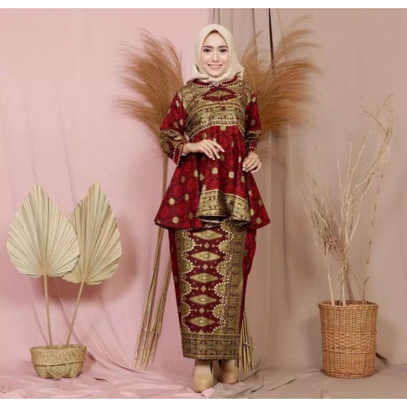 Couple baju songket palembang