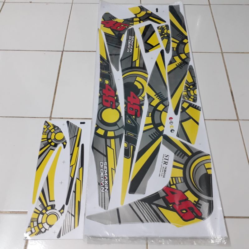 sticker lis variasi striping yamaha jupiter mx 135 lama VR 46