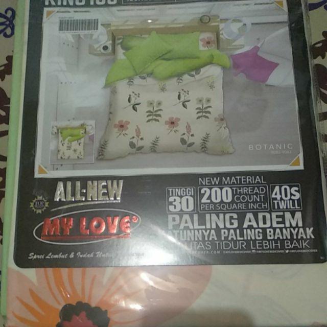 Sprei My Love 180x200cm 6kaki King Size Bed No 1 Terlaris Termurah Sprei Kain Katun Sprei Lembut
