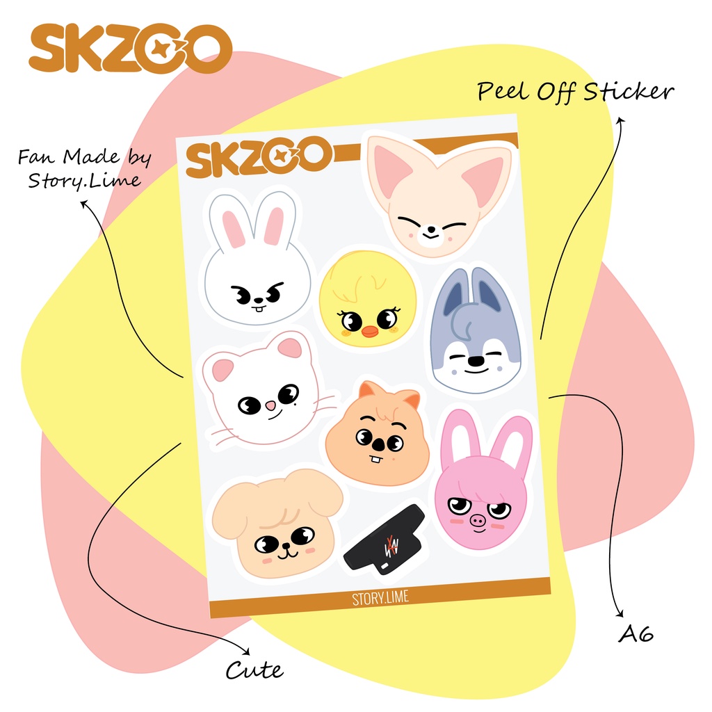 STICKER DECO | STICKER SKZOO STRAY KIDS [KISS CUTTING/ PEEL OFF]