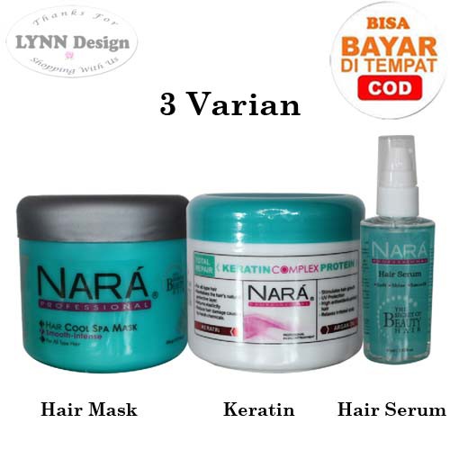 HAIR COOL SPA MASK NARA , KERATIN DAN SERUM RAMBUT NARA