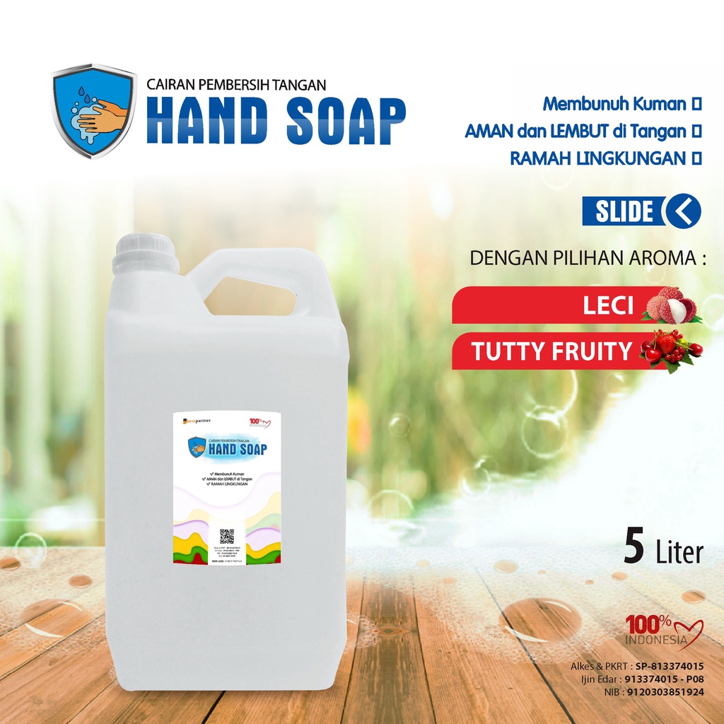 Sabun Cuci Tangan Antiseptic Variasi Aroma Segar 5 Liter / Hand Soap Hand Wash 5 Liter (  Jerigen  )