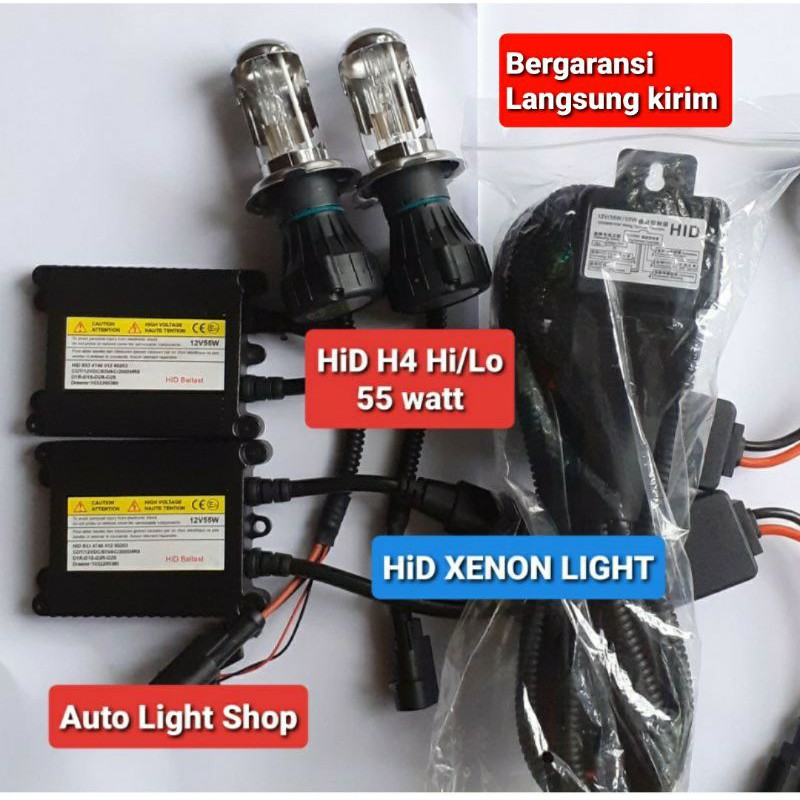 HiD H4 Hi.Lo 55 watt . terang . bergaransi